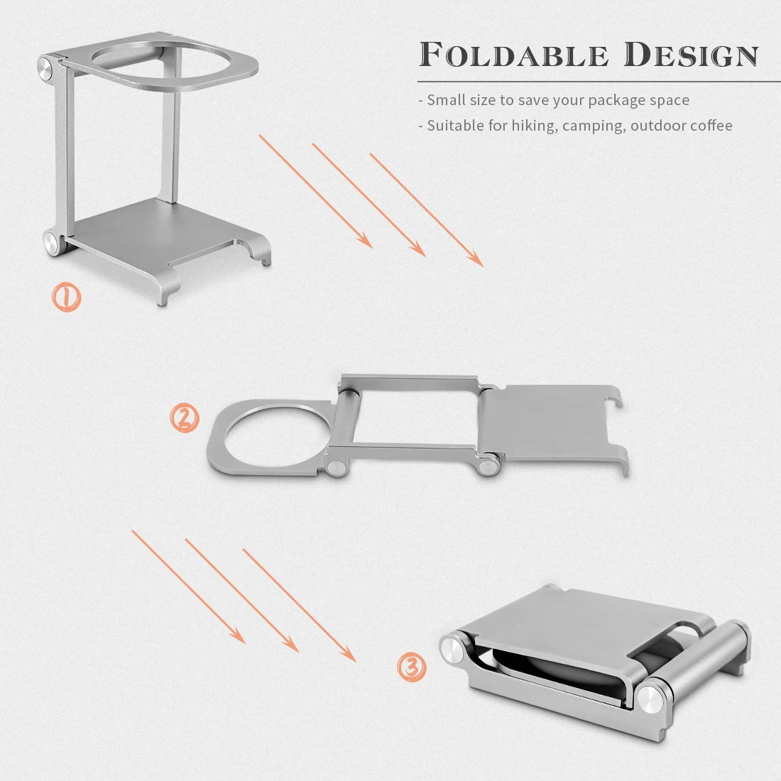 CAFEMASY Foldable Coffee Drip Holder | Compact Aluminum Brewing Stand